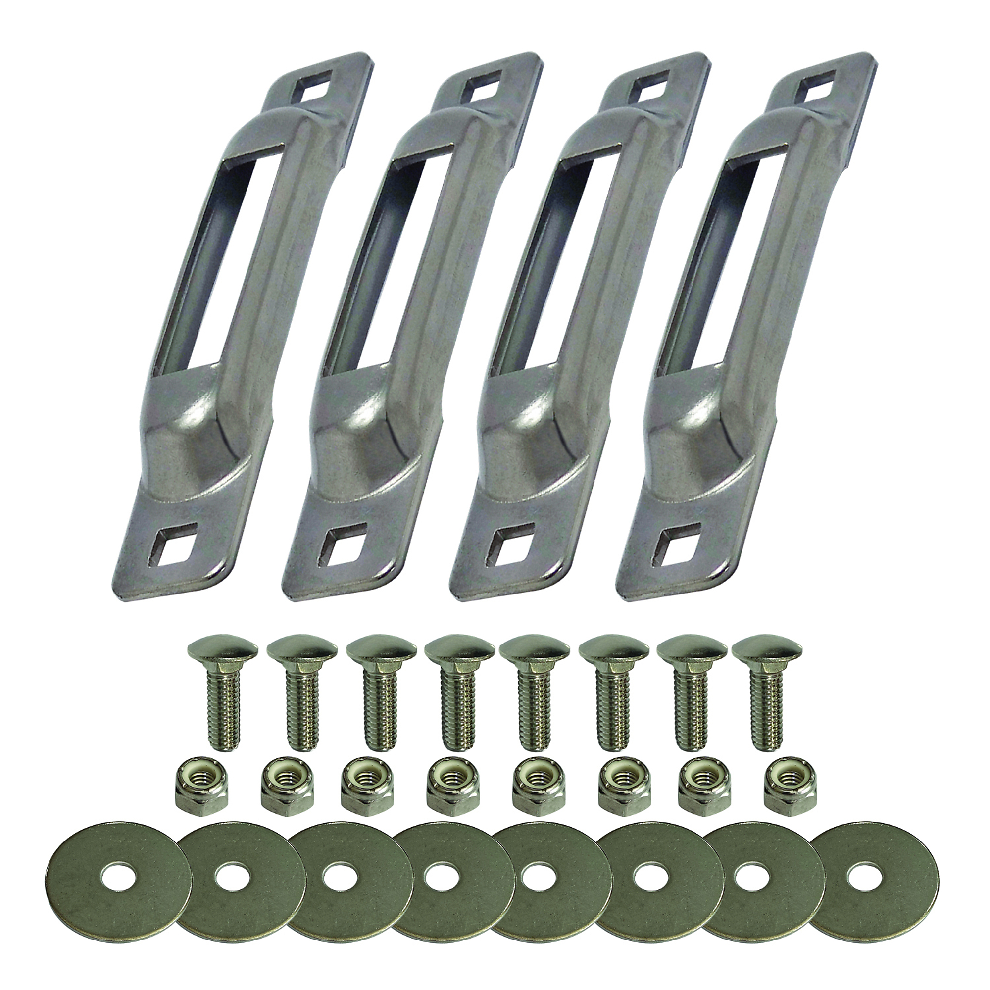 Snap-Loc E-Track Single Strap Anchor Kit - 4 Pcs, Stainless Steel, 1000-Lb. Working Load, Model# SLSS4FC